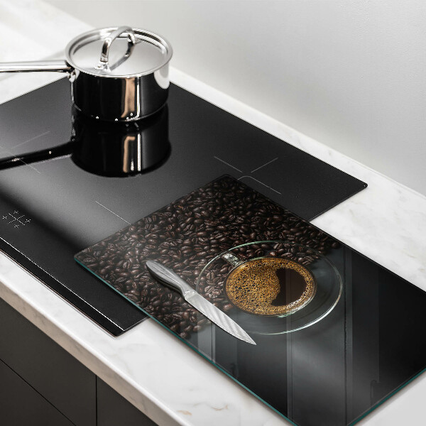 Deska kuchenna szklana Kawa i ziarna