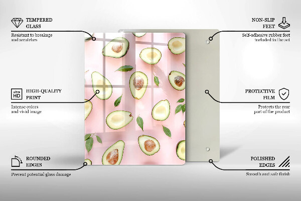 Deska kuchenna szklana Owoce i warzywa