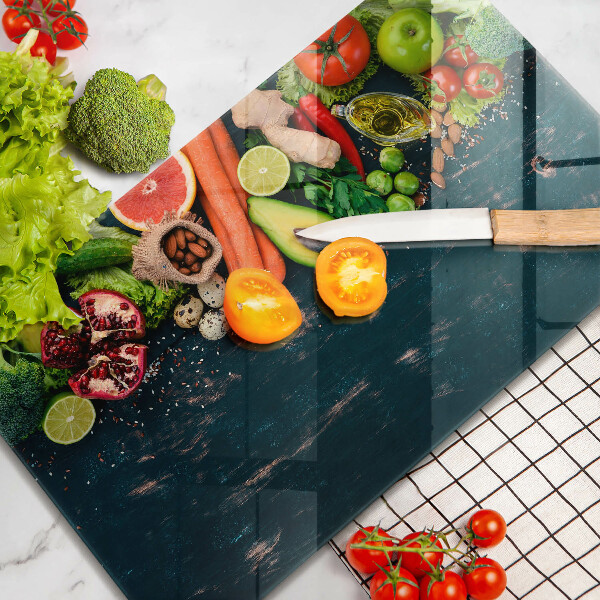 Deska kuchenna szklana Owoce i warzywa