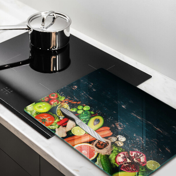 Deska kuchenna szklana Owoce i warzywa