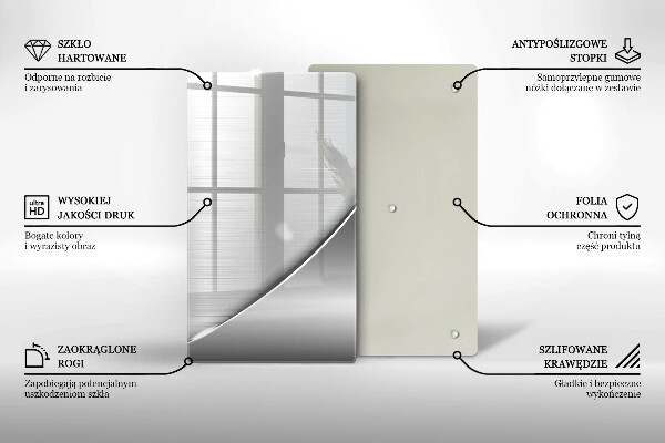 Deska kuchenna szklana Metalowe kształty