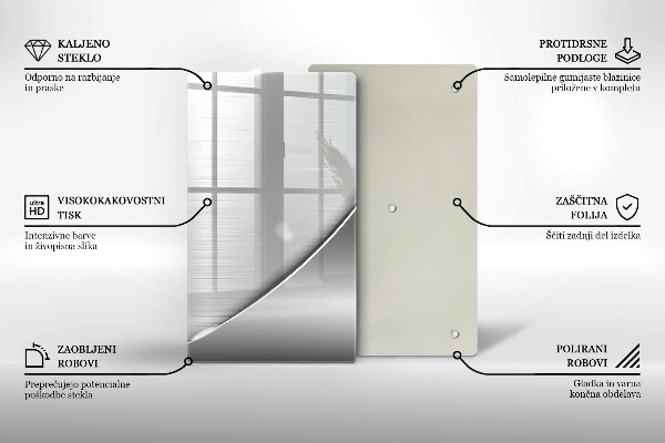 Deska kuchenna szklana Metalowe kształty