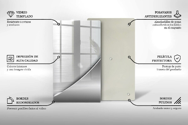 Deska kuchenna szklana Metalowe kształty