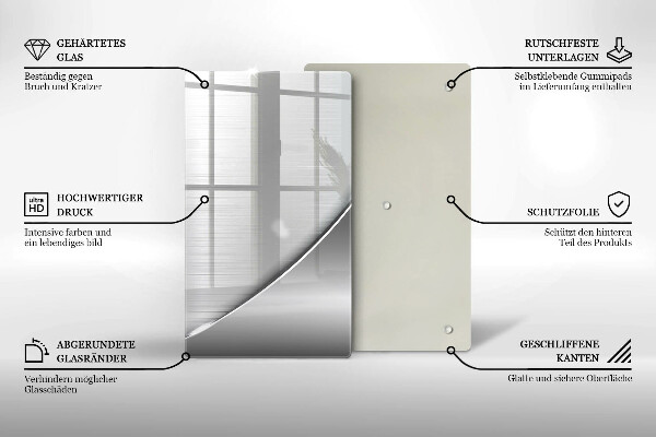 Deska kuchenna szklana Metalowe kształty