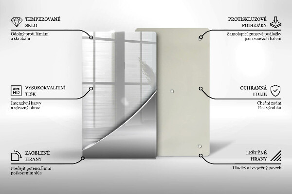 Deska kuchenna szklana Metalowe kształty
