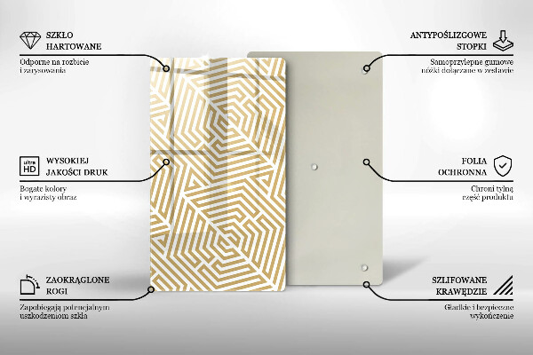 Deska kuchenna szklana Geometryczne linie