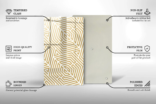Deska kuchenna szklana Geometryczne linie