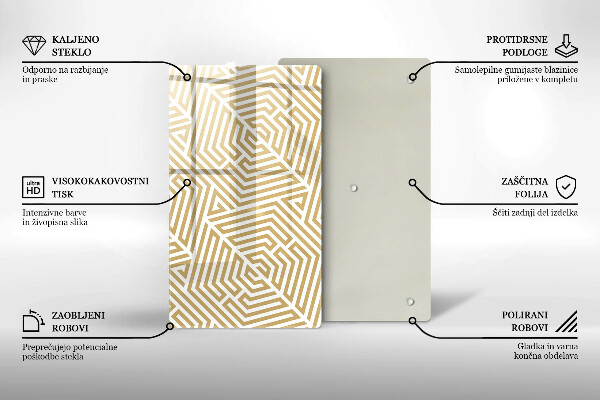 Deska kuchenna szklana Geometryczne linie