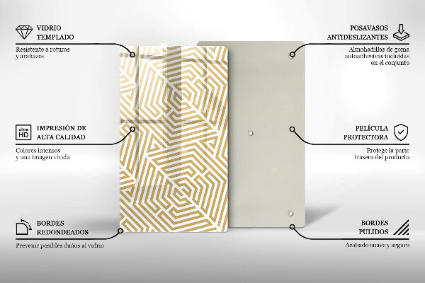 Deska kuchenna szklana Geometryczne linie