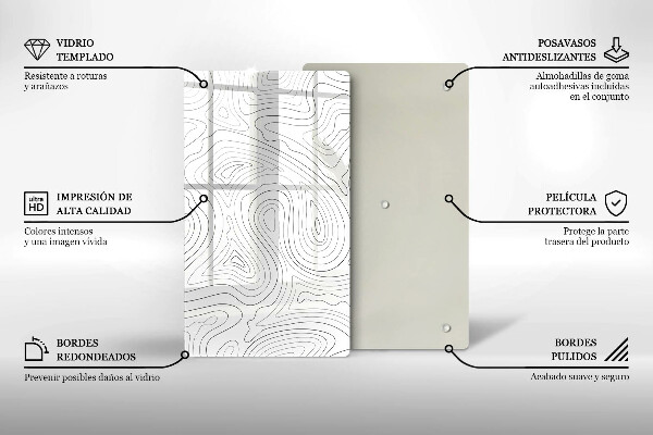 Deska kuchenna szklana Abstrakcja kształty