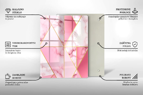 Deska kuchenna szklana Geometria boho kształty