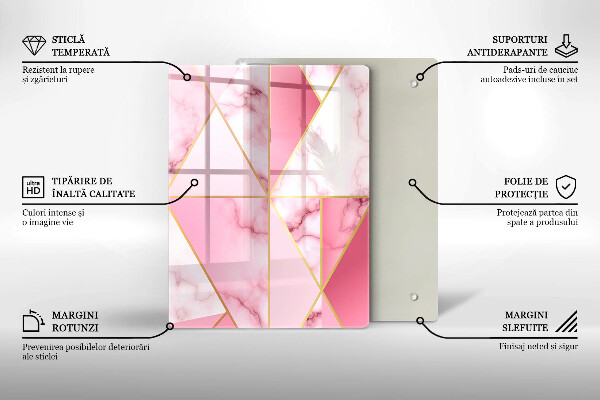 Deska kuchenna szklana Geometria boho kształty