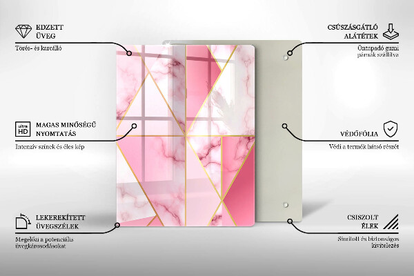 Deska kuchenna szklana Geometria boho kształty