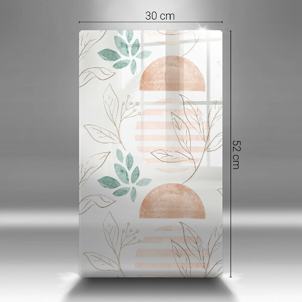 Deska kuchenna szklana Boho wzór liście