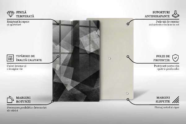 Deska kuchenna szklana Geometryczna abstrakcja