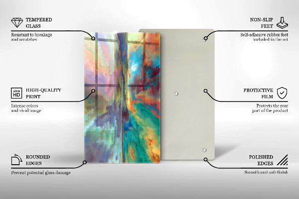 Deska kuchenna szklana Kolorowe niebo