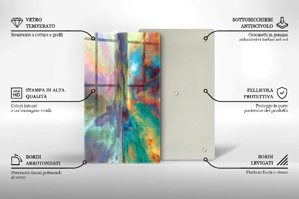 Deska kuchenna szklana Kolorowe niebo