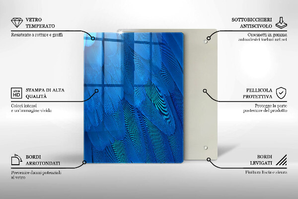 Deska kuchenna szklana Akwarelowe łuski