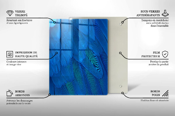 Deska kuchenna szklana Akwarelowe łuski