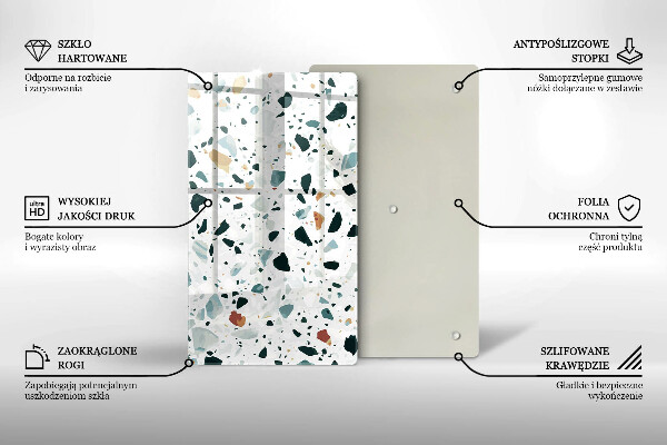 Deska kuchenna szklana Jasny kamień gres
