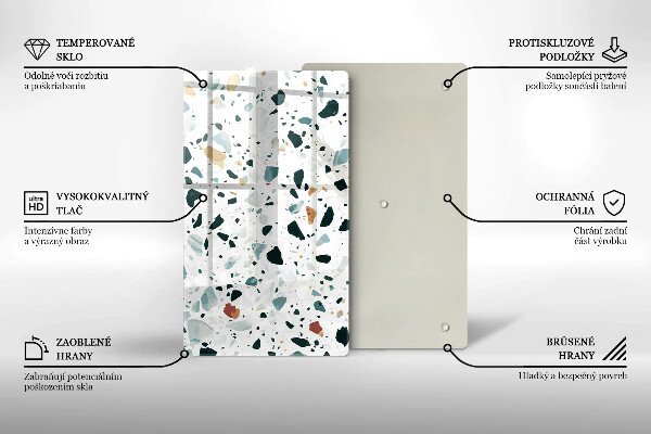 Deska kuchenna szklana Jasny kamień gres