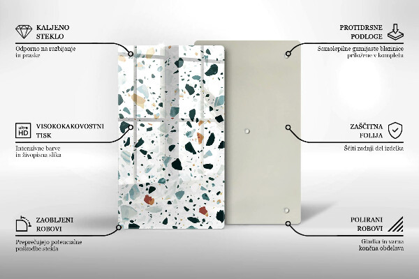 Deska kuchenna szklana Jasny kamień gres