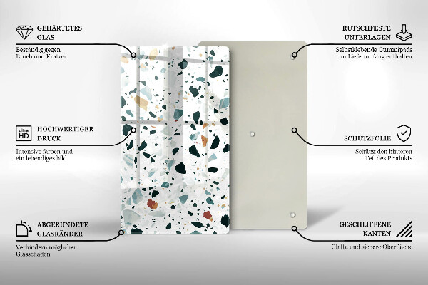 Deska kuchenna szklana Jasny kamień gres
