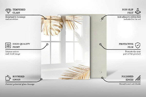 Deska kuchenna szklana Jasny kamień gres