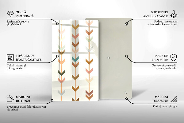 Deska kuchenna szklana Elementy geometryczne
