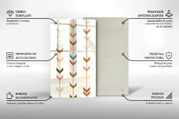 Deska kuchenna szklana Elementy geometryczne