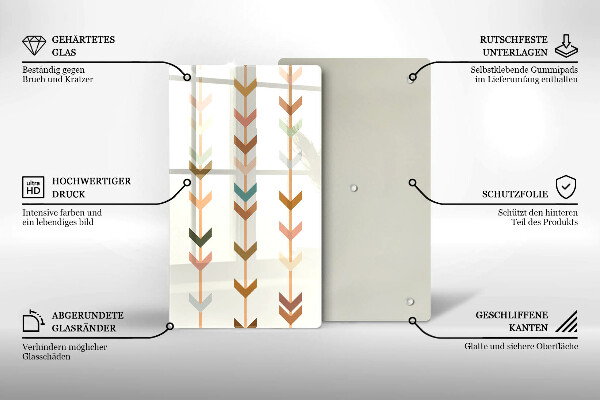 Deska kuchenna szklana Elementy geometryczne