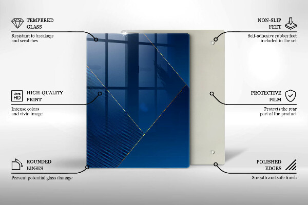 Deska kuchenna szklana Elementy geometryczne