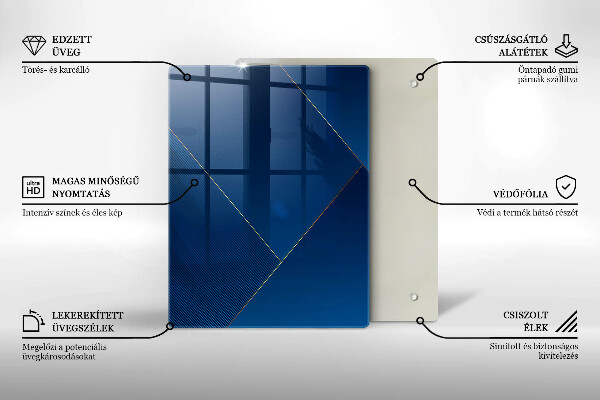 Deska kuchenna szklana Elementy geometryczne