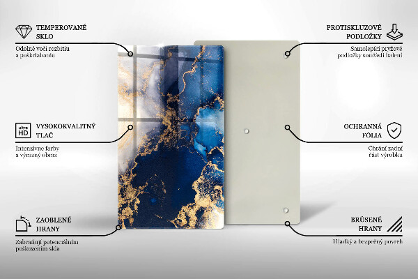 Deska kuchenna szklana Eleganckie tło i złoto