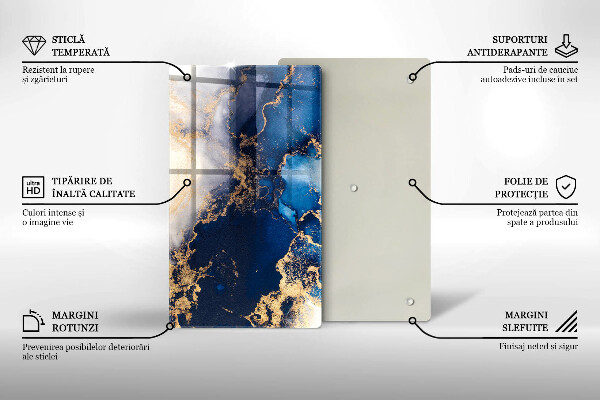 Deska kuchenna szklana Eleganckie tło i złoto