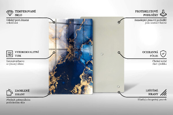 Deska kuchenna szklana Eleganckie tło i złoto