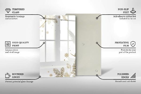 Deska kuchenna szklana Zimowe dekoracje