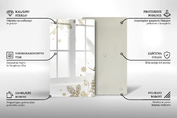 Deska kuchenna szklana Zimowe dekoracje