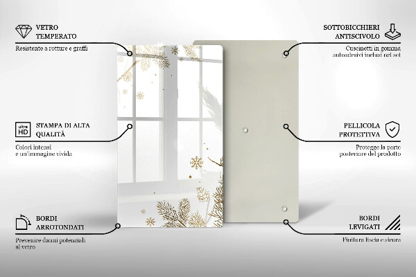 Deska kuchenna szklana Zimowe dekoracje