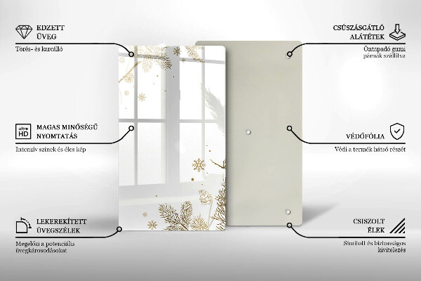 Deska kuchenna szklana Zimowe dekoracje