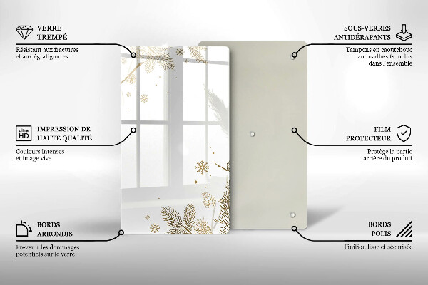 Deska kuchenna szklana Zimowe dekoracje