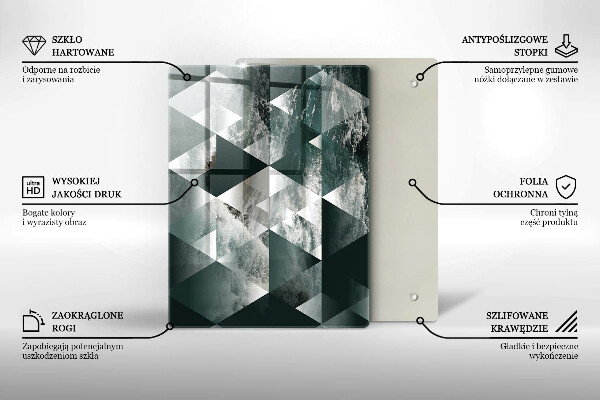 Deska kuchenna szklana Pęknięty kamień złoto