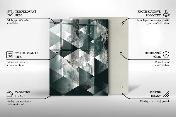 Deska kuchenna szklana Pęknięty kamień złoto