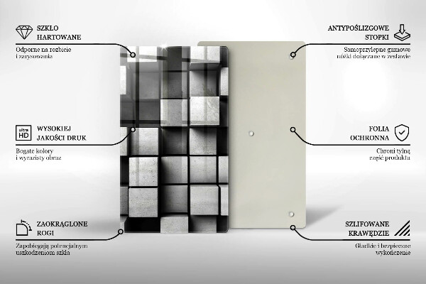 Deska kuchenna szklana Tło geometria 3D