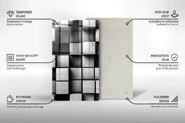 Deska kuchenna szklana Tło geometria 3D