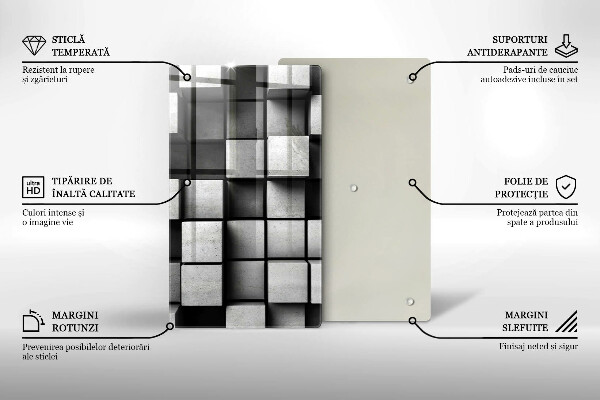 Deska kuchenna szklana Tło geometria 3D