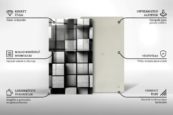 Deska kuchenna szklana Tło geometria 3D