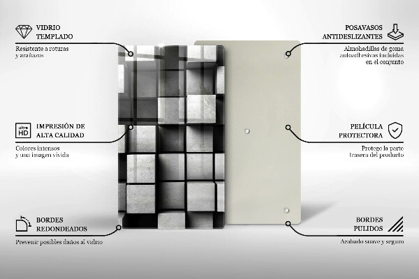 Deska kuchenna szklana Tło geometria 3D