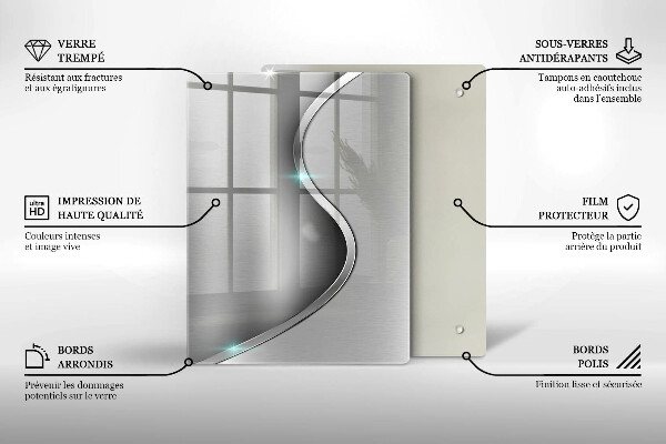 Deska kuchenna szklana Tło geometria 3D