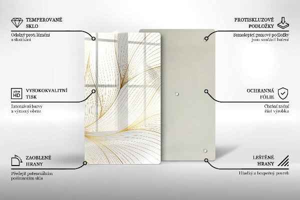 Deska kuchenna szklana Nowoczesny wzór linie